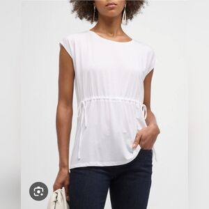GAP White Cinched Waist Blouse